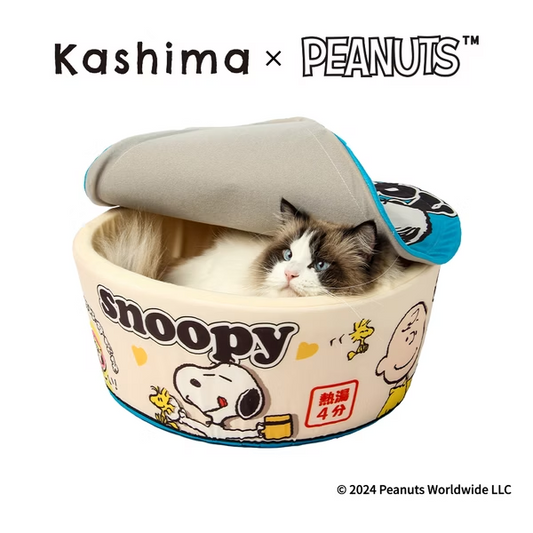 Kashima X Snoopy Blue Tonkotsu Bubble Noodle Pet Bed