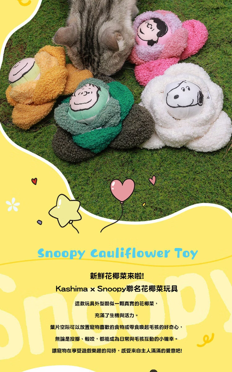 Kashima X Snoopy Broccoli Pet Toy