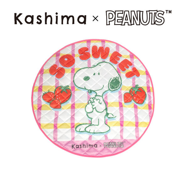 Kashima x Snoopy Strawberry Check Pet ice pad