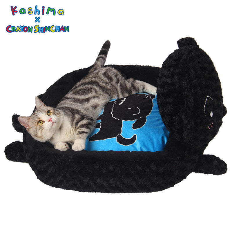 Kashima x Crayon Shin-chan Black Shiro Black Pet Bed