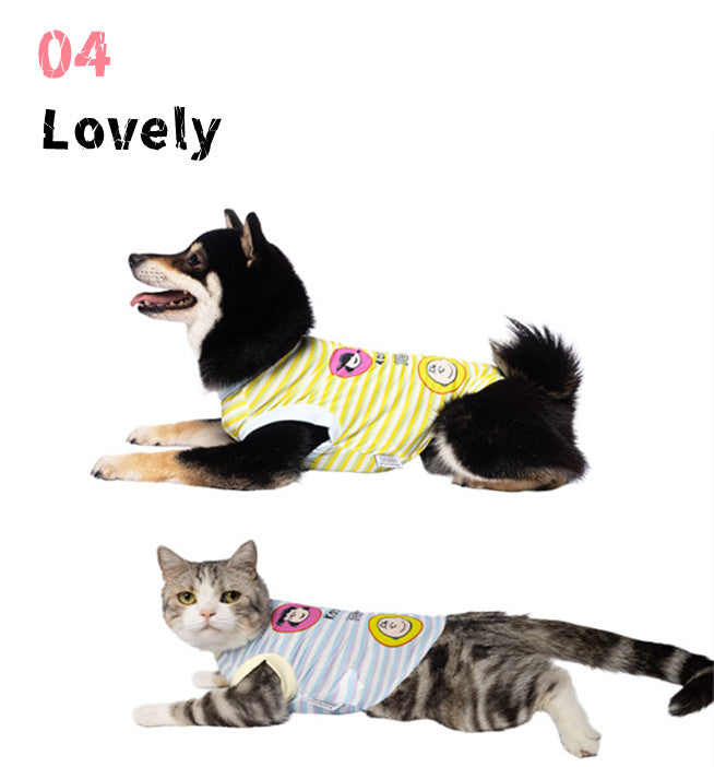 Kashima X Snoopy Striped Pet Shirt