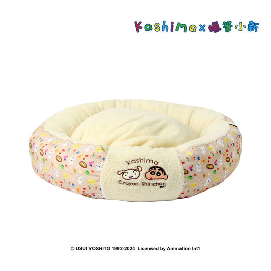 Kashima x Crayon Shin-chan Winter Round Pet Bed (Brown)